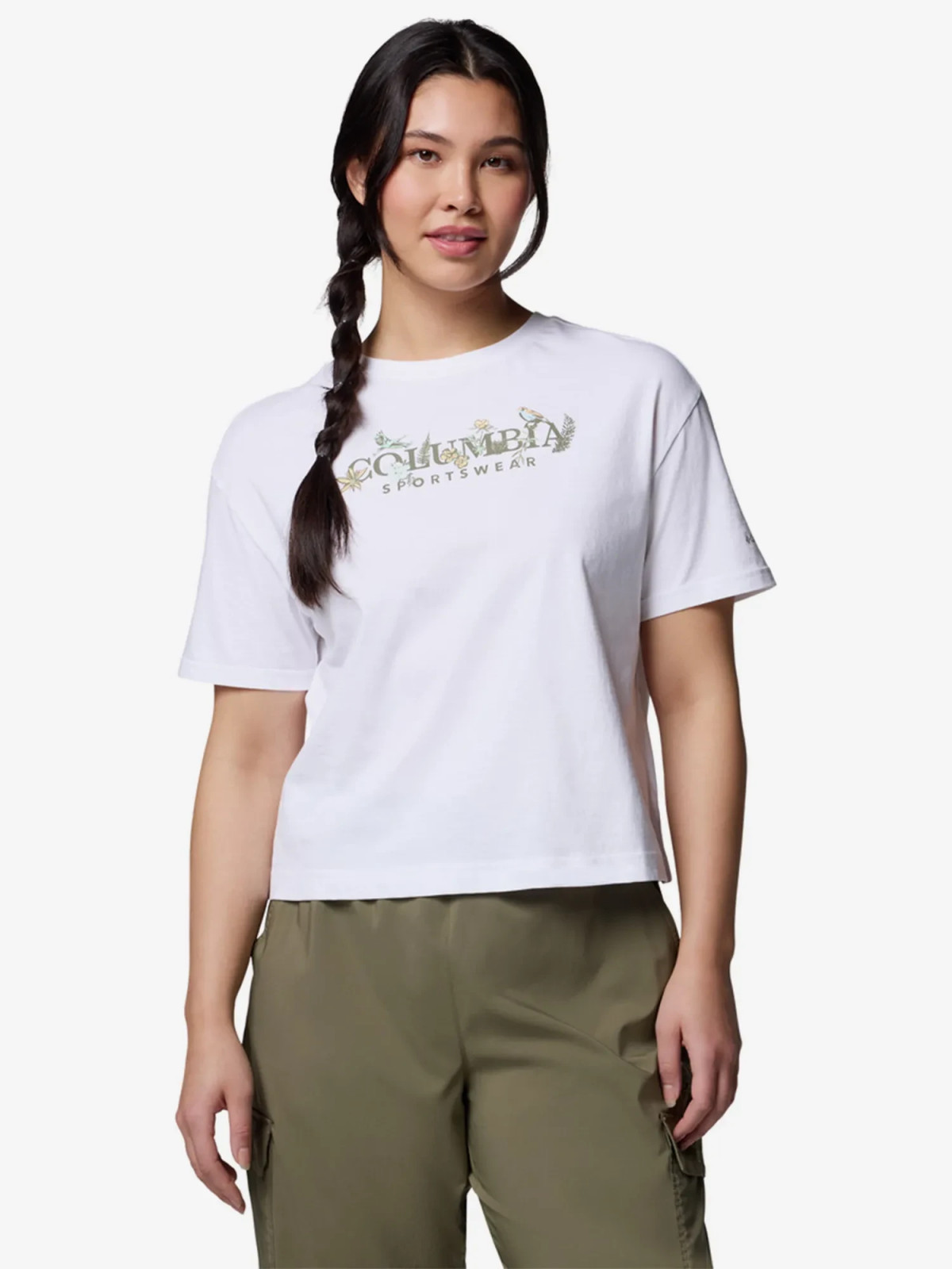 Футболка Rolling Bend™ Graphic Relaxed Crop SS 2119991CLB-100 Columbia L (48) Білий 2119991CLB-100