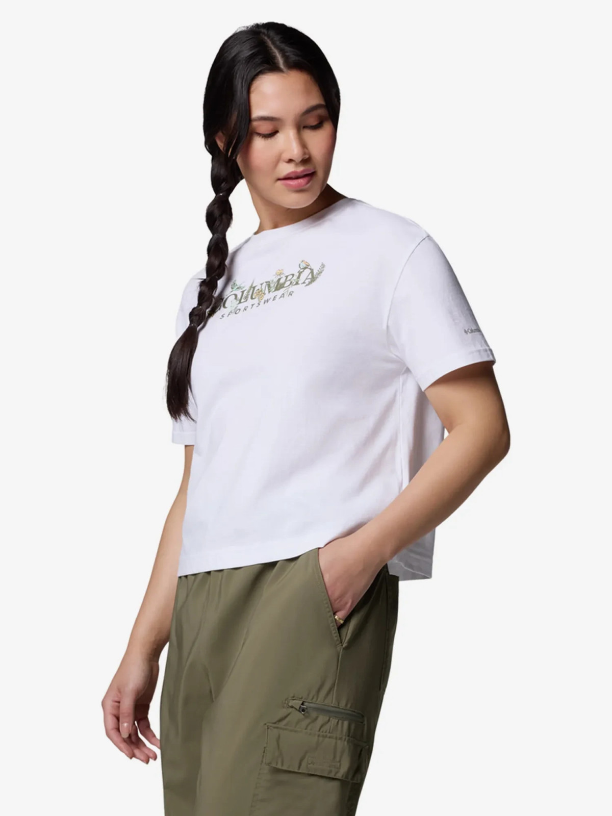 Футболка Rolling Bend™ Graphic Relaxed Crop SS 2119991CLB-100 Columbia L (48) Білий 2119991CLB-100