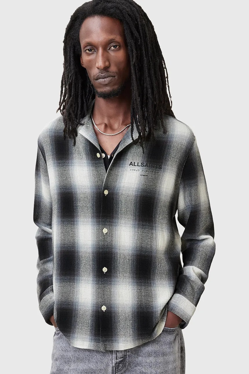 Сорочка AllSaints UNDERFADE grey M024SC