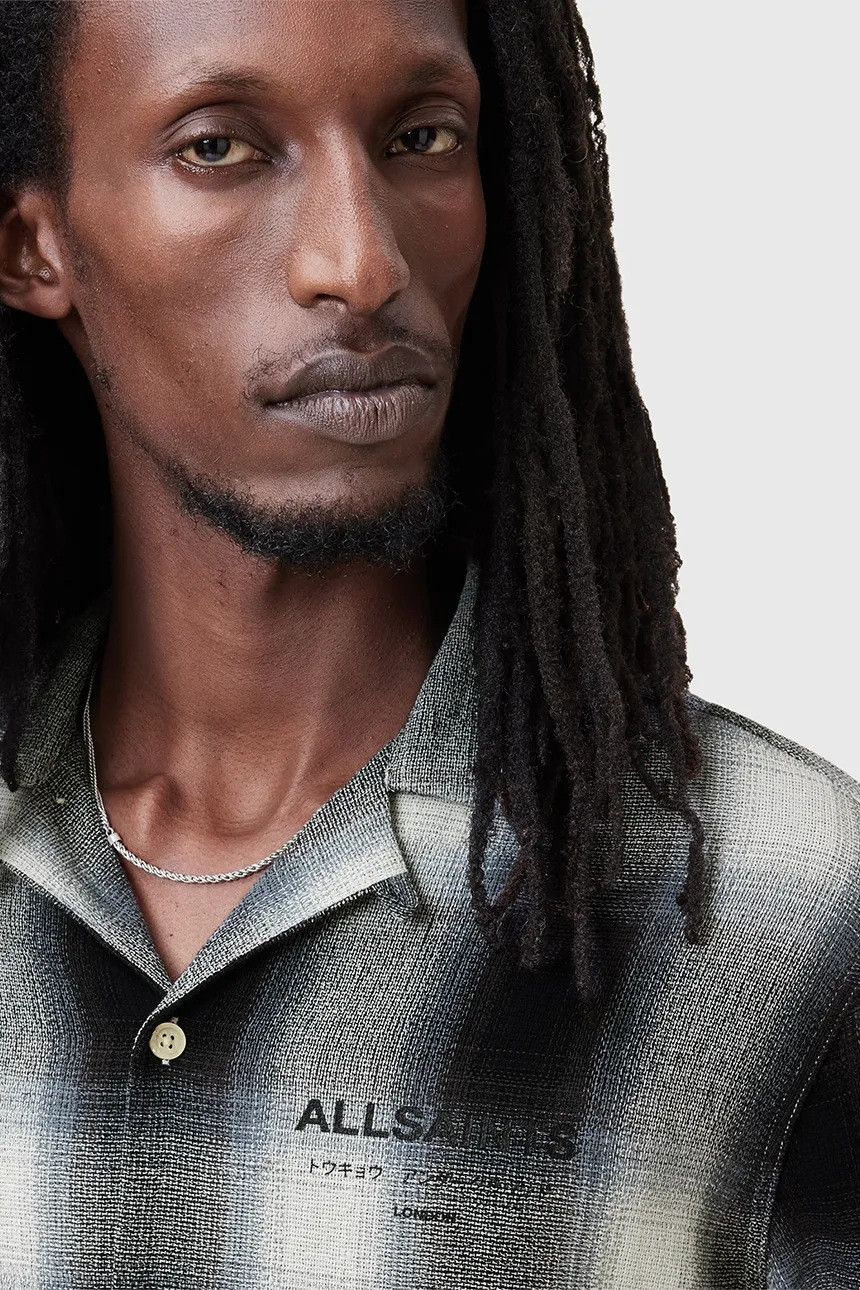 Сорочка AllSaints UNDERFADE grey M024SC