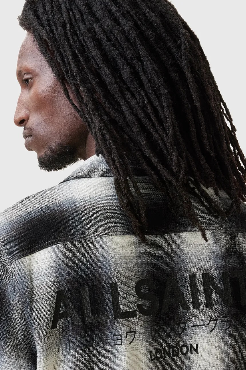 Сорочка AllSaints UNDERFADE grey M024SC