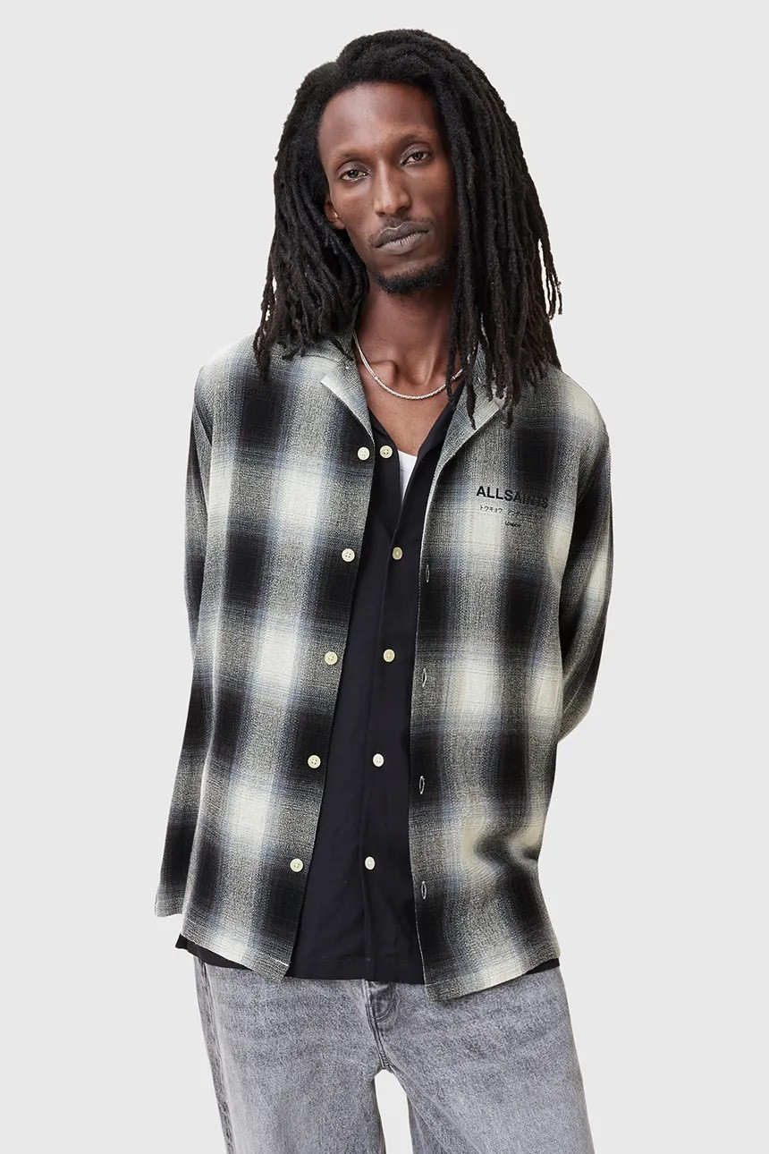 Сорочка AllSaints UNDERFADE grey M024SC