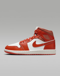 Кросівки жіночі Air Jordan 1 Mid Orange/White BQ6472-108