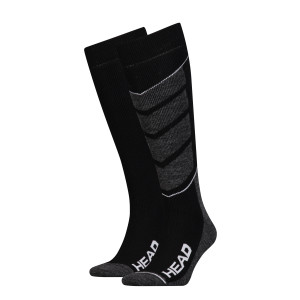 Шкарпетки гірськолижні Head UNISEX SKI V-SHAPE KNEEHIGH 2PPK чорний, білий Уні 31-34 791004001-213