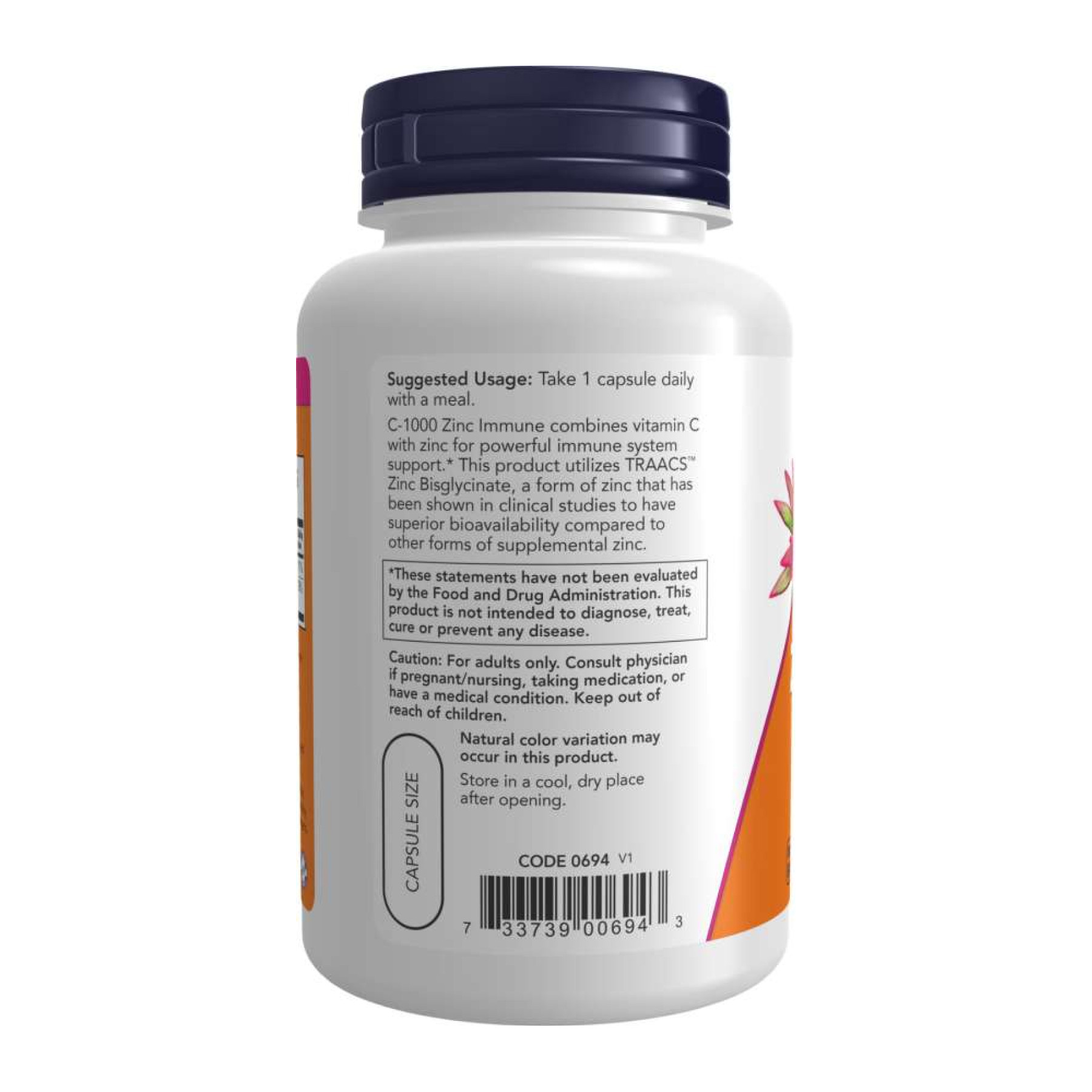 Капсули Now Foods C-1000 Zinc Immune - 180 vcaps 2023-10-3094