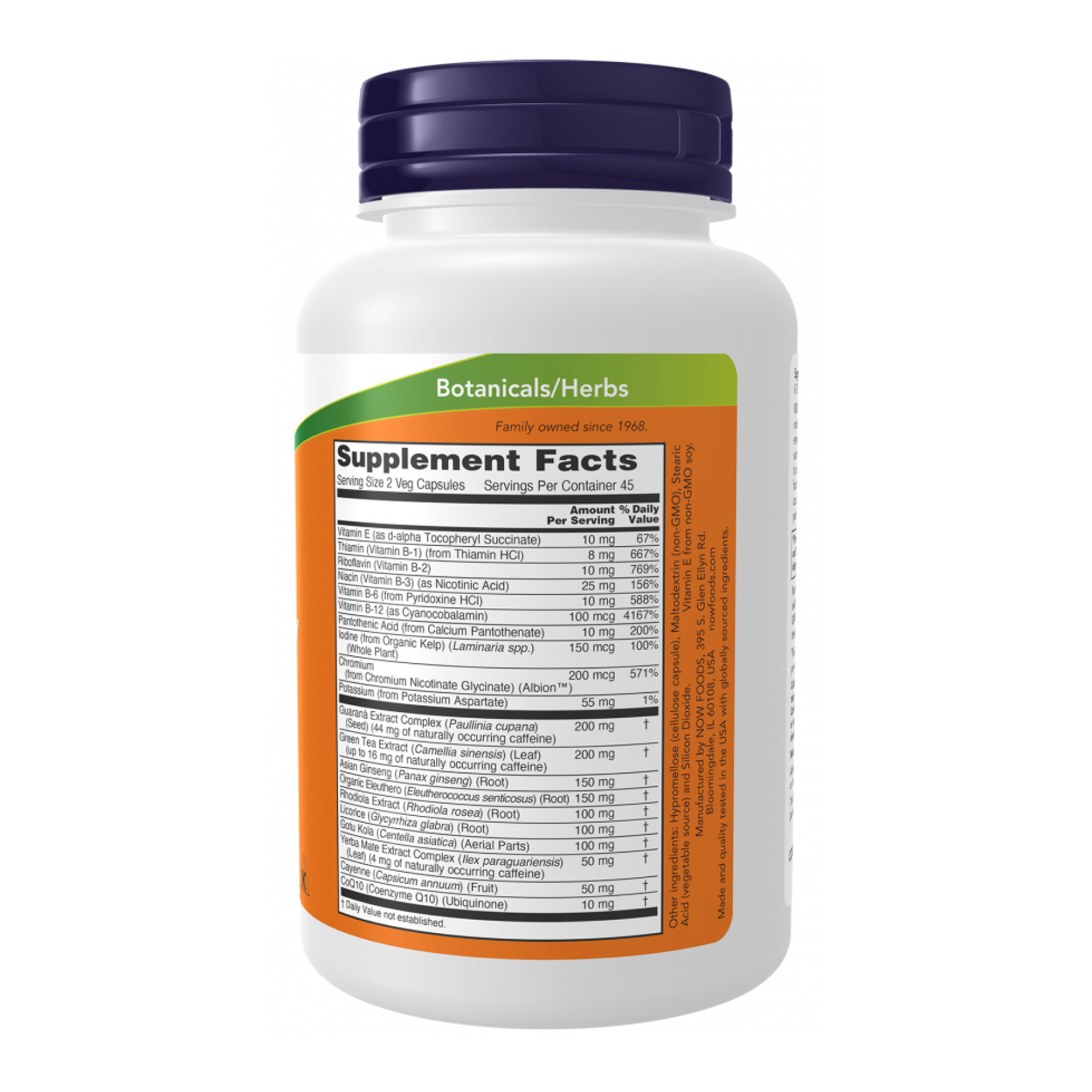 Капсули Now Foods Energy - 90 vcaps 2023-10-4603