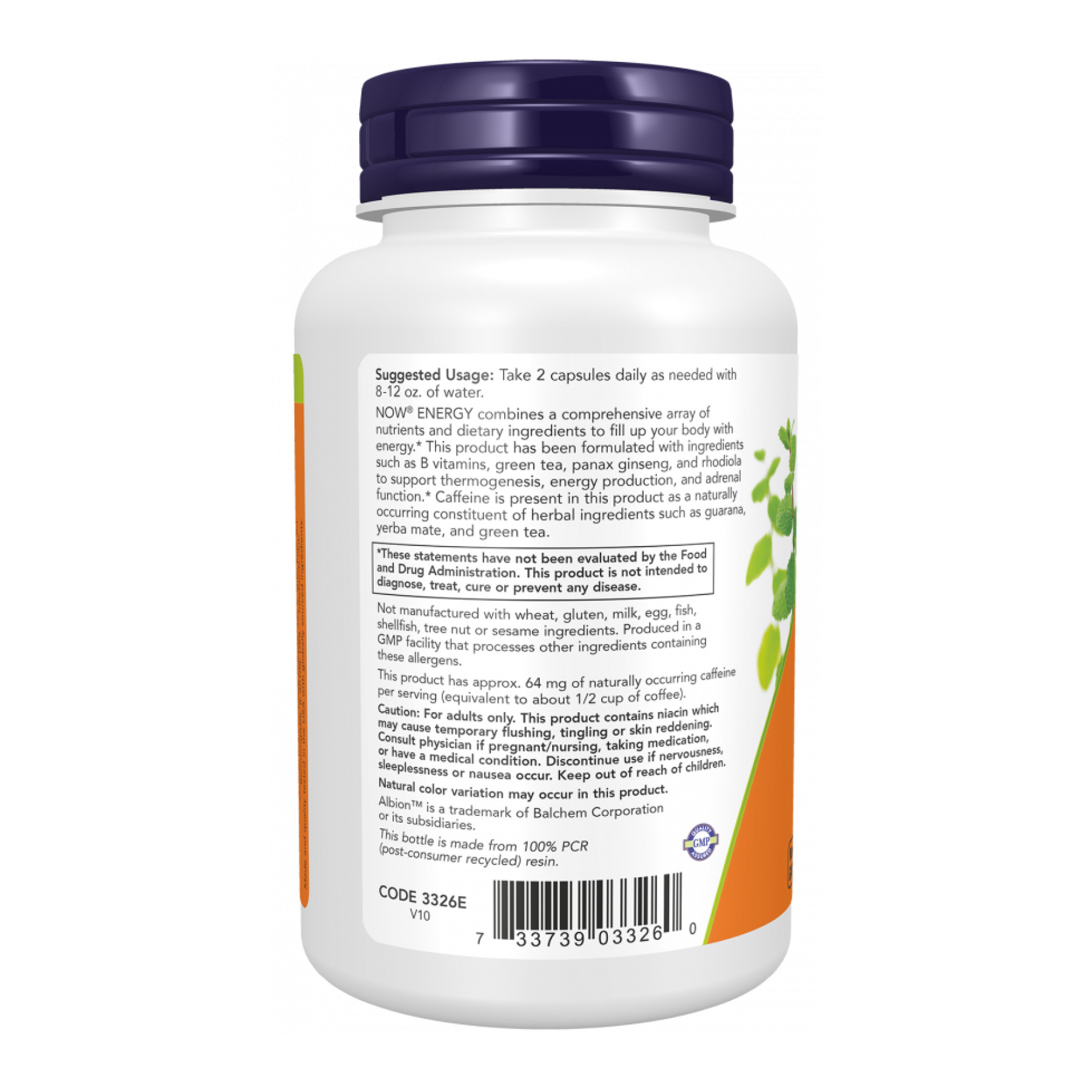 Капсули Now Foods Energy - 90 vcaps 2023-10-4603