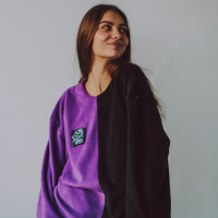 Піжама фіолетово-чорна oversize + ПАТЧ на вибір Selerity pn01vb PN01VB