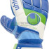 Рукавиці воротарські Uhlsport FANGMASCHINE AQUASOFT HN ION-MASK синьо-біло-зелені 1000378 01 1000378-01