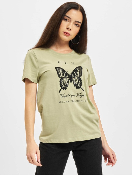 Футболка ONLKITA LIFE REG S/S BUTTERFLY BOX JRS 15235745-Tea-Print: FLY ONLY M Хакі 15235745-TEA-PRINT:FLY