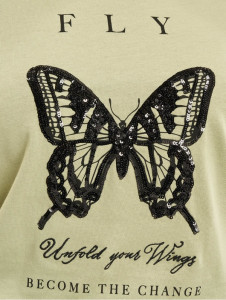 Футболка ONLKITA LIFE REG S/S BUTTERFLY BOX JRS 15235745-Tea-Print: FLY ONLY M Хакі 15235745-TEA-PRINT:FLY