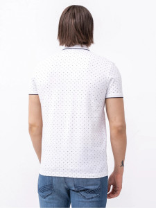 Поло basic polo with contrast 1024053XX1226079 Tom Tailor M Білий 1024053XX1226079