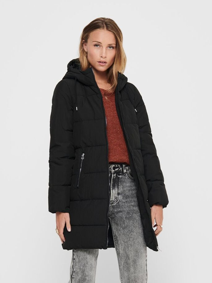 Куртка ONLDOLLY LONG PUFFER COAT OTW NOOS 15205369-Black ONLY M Чорний 15205369-Black
