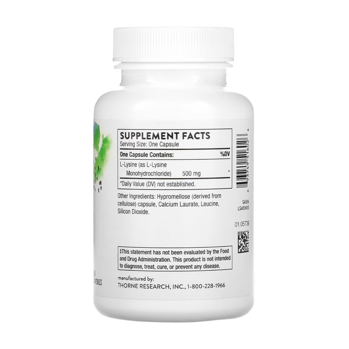 Капсули Thorne Lysine - 60 caps 2023-10-3624