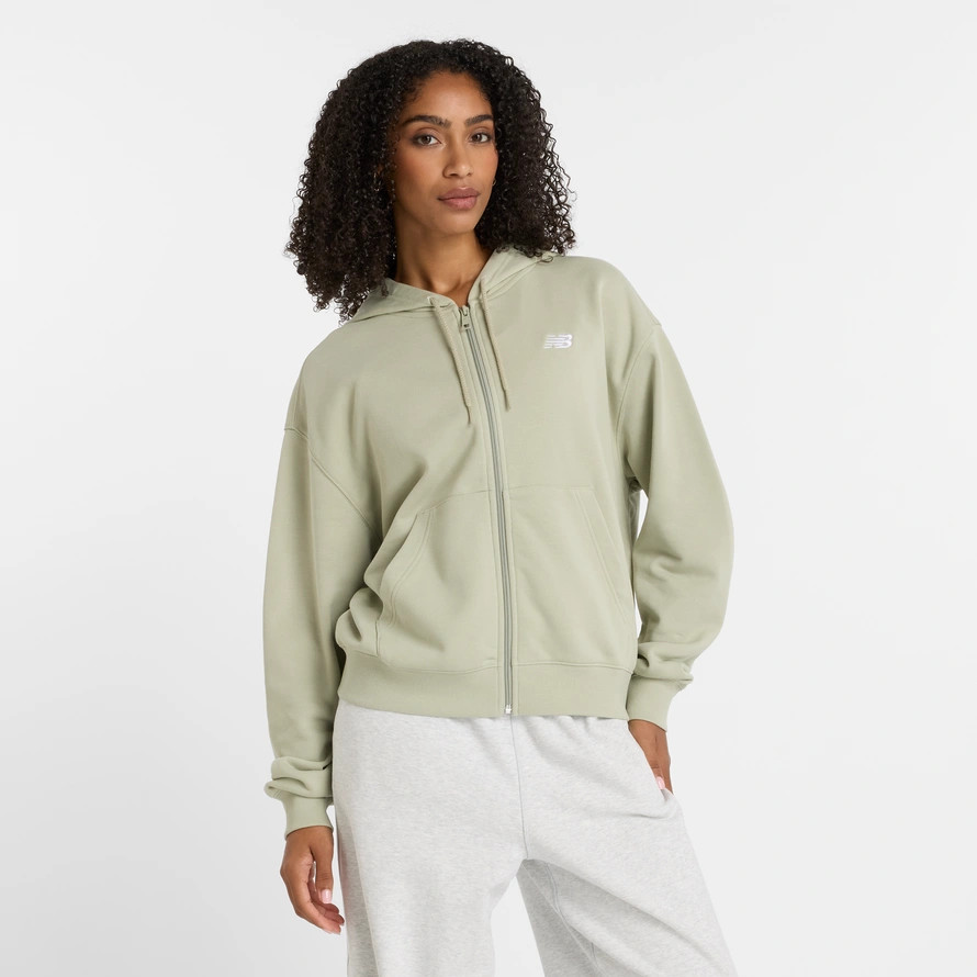 Толстовка на блискавці Sport Essentials FT Full Zip WJ41501OVN New Balance L Бежевий WJ41501OVN