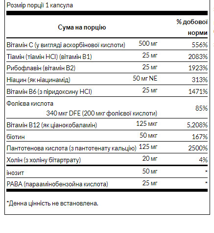 Капсули Super Stress B-Complex with Vitamin C - 240 caps 100-76-5144988-20