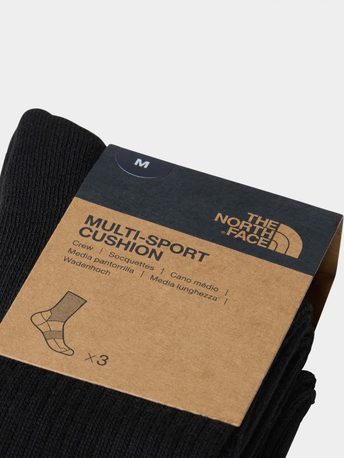 Шкарпетки ML SPRT S CSH CREW 3P TNF 0A882HJK31 THE NORTH FACE L Чорний 0A882HJK31