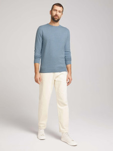 Кофта basic crew neck sweater 1027299XX1021076 Tom Tailor XXL Блакитний 1027299XX1021076