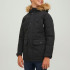 Парка JJWINNER PARKA NO FUR JNR 12220838-Black Jack&Jones 152 Чорний 12220838-BLACK