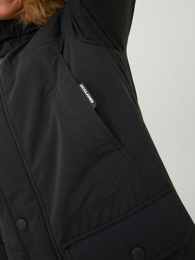 Парка JJWINNER PARKA NO FUR JNR 12220838-Black Jack&Jones 152 Чорний 12220838-BLACK