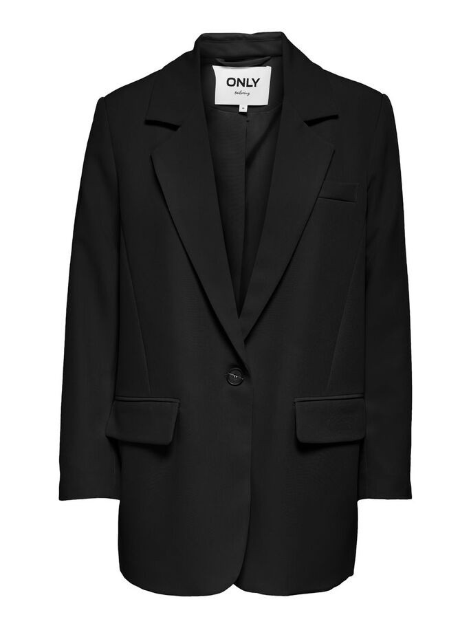 Піджак довгий ONLLANA-BERRY L/S OVS BLAZER TLR NOOS 15245698-Black ONLY 36 Чорний 15245698-BLACK