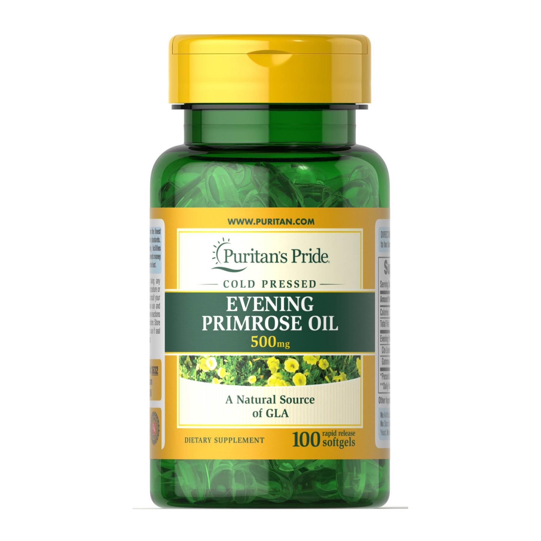 Софт гелеві капсули Evening Primrose Oil 500 mg with GLA - 100 Softgels 100-10-0771287-20