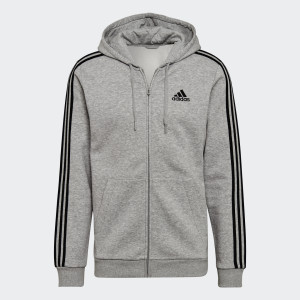 Худі Adidas Fleece 3-Stripes Zip Hoodie Light Grey HB0041