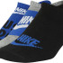 Шкарпетки Nike Y NK EVERYDAY LTWT NS 3PR - HB чорний, сірий, синій Діт 38-42 SK0054-907