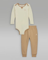 Костюм спортивний дитячий Air Jordan Rib Nep Bodysuit Set Beige/Brown 65D683-X0L