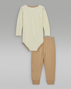 Костюм спортивний дитячий Air Jordan Rib Nep Bodysuit Set Beige/Brown 65D683-X0L