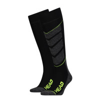 Шкарпетки гірськолижні Head UNISEX SKI V-SHAPE KNEEHIGH 2PPK чорний, жовтий Уні 35-38 791004001-817