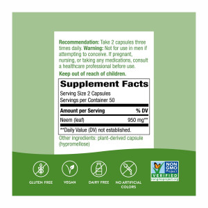 Капсули Neem Leaf - 100 vcaps 2022-10-0606