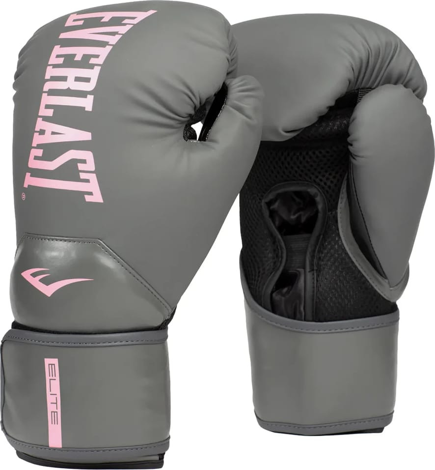 Рукавиці боксерські Everlast ELITE 2 BOXING GLOVES сірий, рожевий 14 унцій (P00003312) P00003312