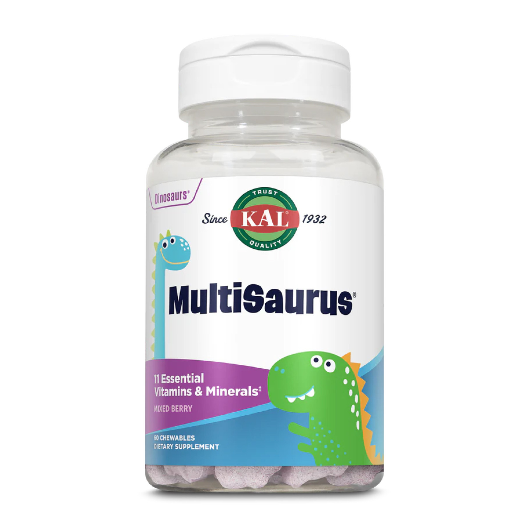 Таблетки KAL MultiSaurus - 60 chewable Mixed Berry 2023-10-2162