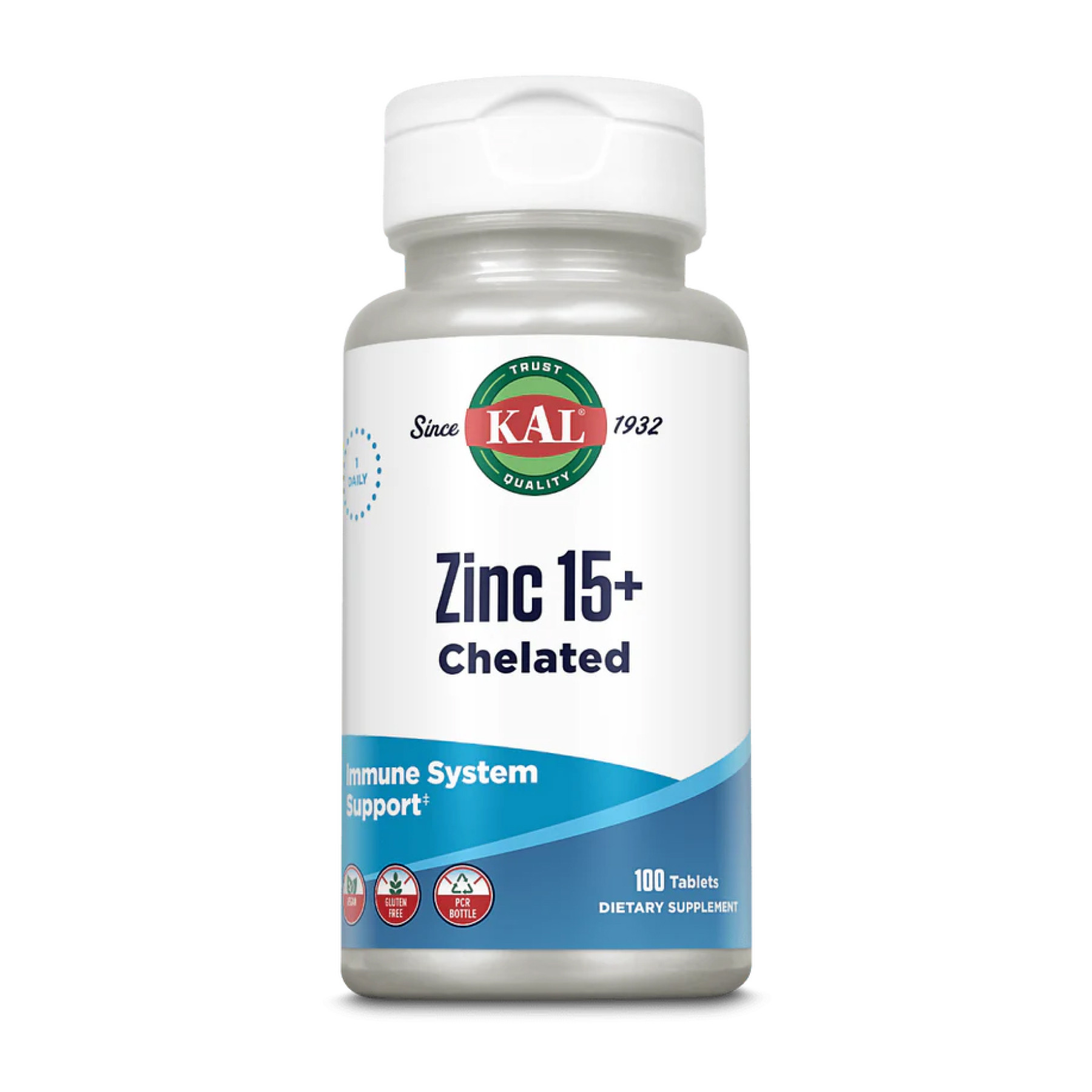 Таблетки KAL Zinc 15+ Chelated - 100 tabs 2023-10-4419