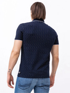 Поло basic polo with contrast 1024053XX1226080 Tom Tailor M Темно-синій 1024053XX1226080