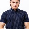 Поло basic polo with contrast 1024053XX1226080 Tom Tailor M Темно-синій 1024053XX1226080