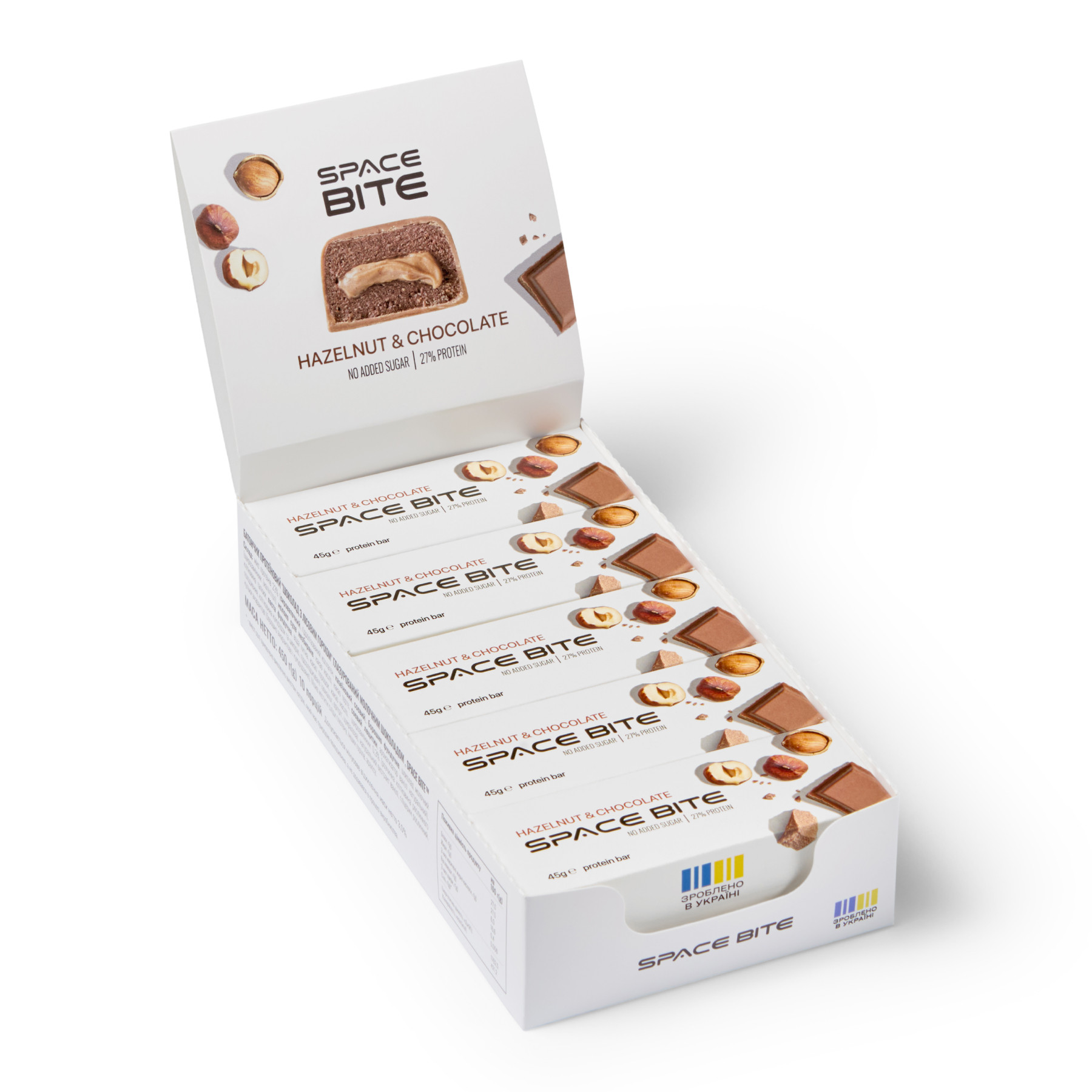 Батончик Space Bite - 10x45g Hazelnut Chocolate 2023-10-4657