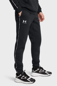Штани спортивні UA Icon Fleece Jgr Taping 1389358-001 Under Armour XL Чорний 1389358-001