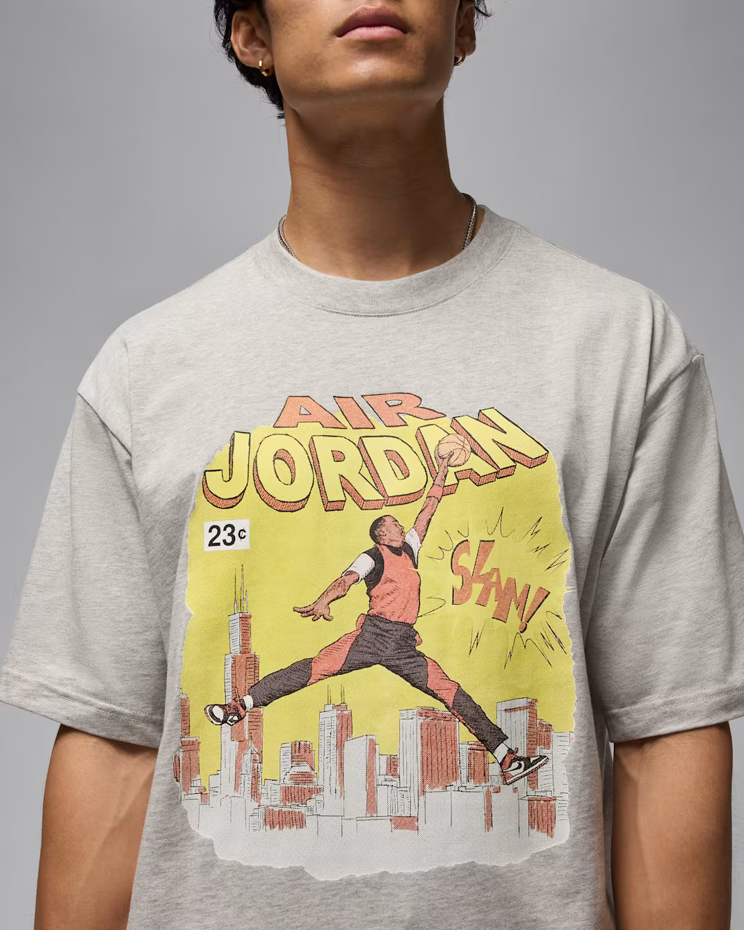 Футболка чоловіча Air Jordan Nc Comic Ss Crew Grey IF0784-050