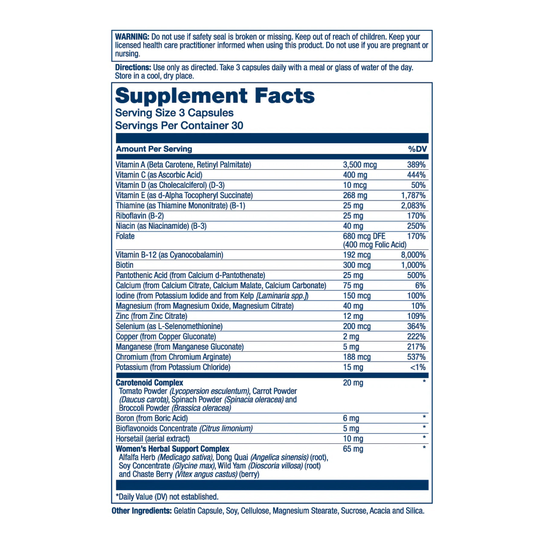 Капсули Solaray Women's Golden Multi-Vitamin - 90 vcaps 2023-10-3016