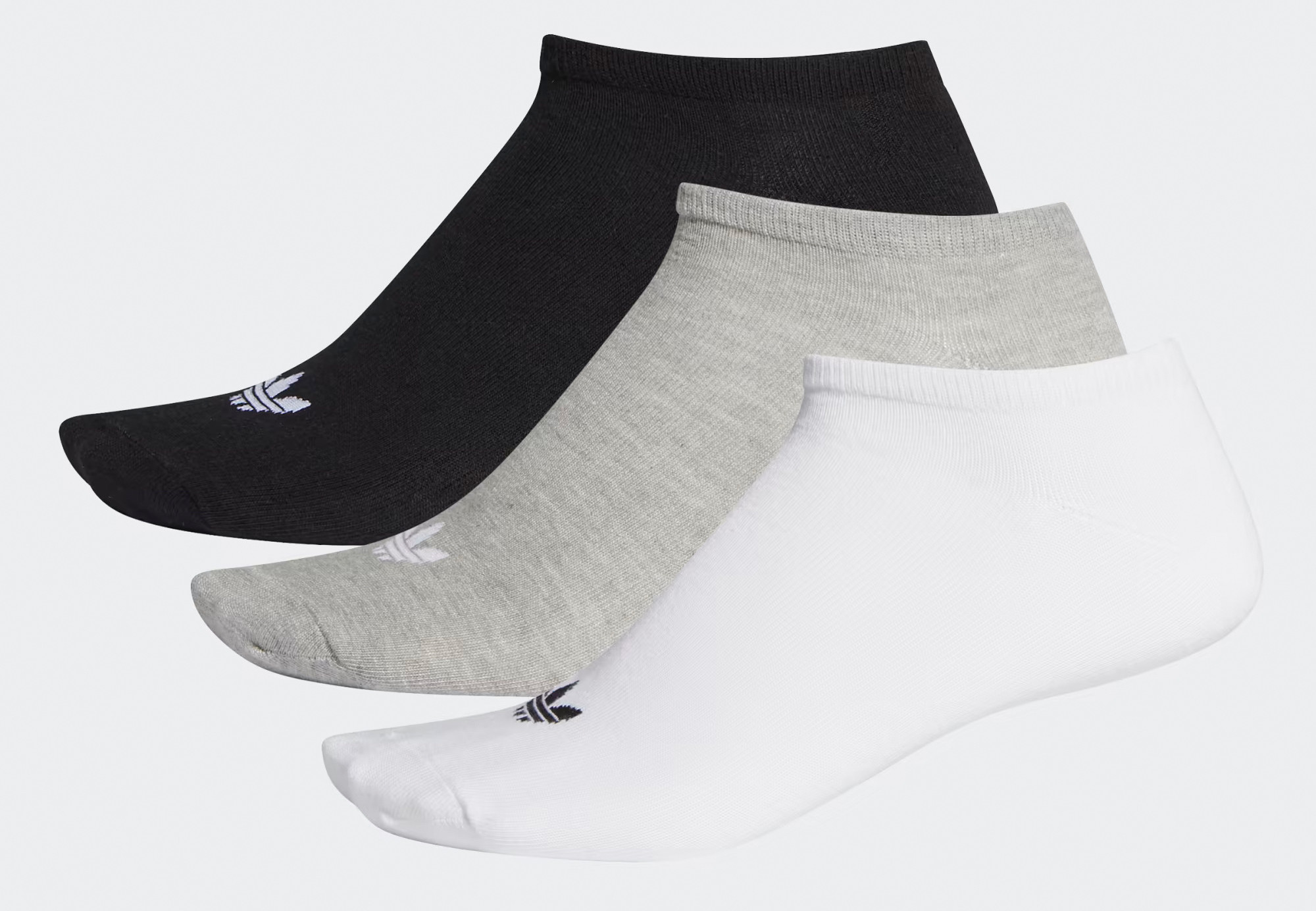 Шкарпетки Adidas TREFOIL LINER 3P білий, сірий, чорний Уні 39-42 FT8524