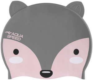 Шапочка для плавання Aqua Speed ZOO Fox  9815 лисиця, сірий Діт OSFM 115-26