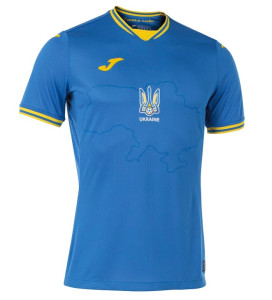 Футболка Joma збірної України з футболу синя AT102404A709 сезон 2020-2024 з картою AT102404B709