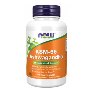 Капсули Now Foods KSM-66 Ashwagandha® - 90 vcaps 2023-10-5399
