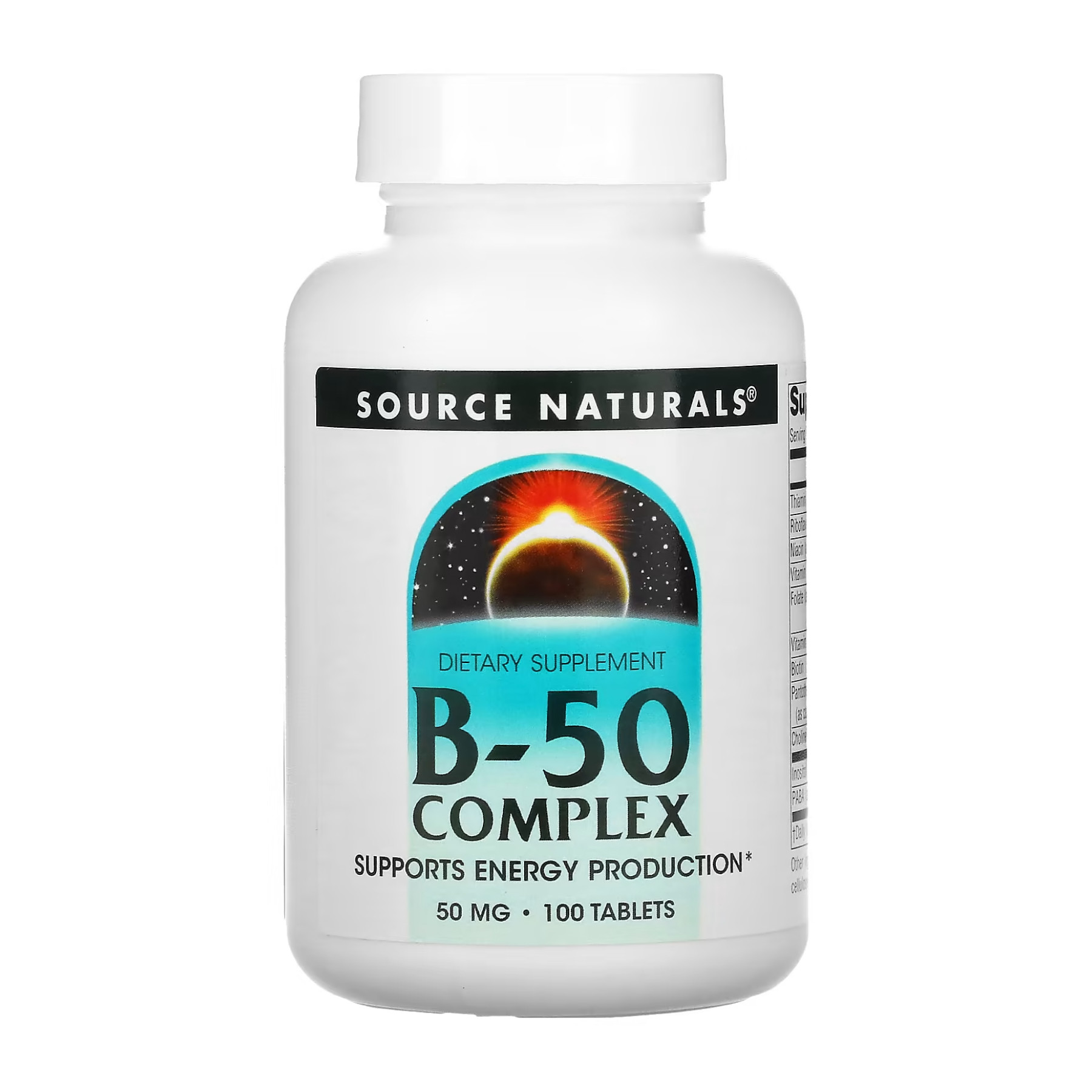 Таблетки Source Naturals Vitamin B-50 Complex 50mg - 100 tabs 2023-10-2682