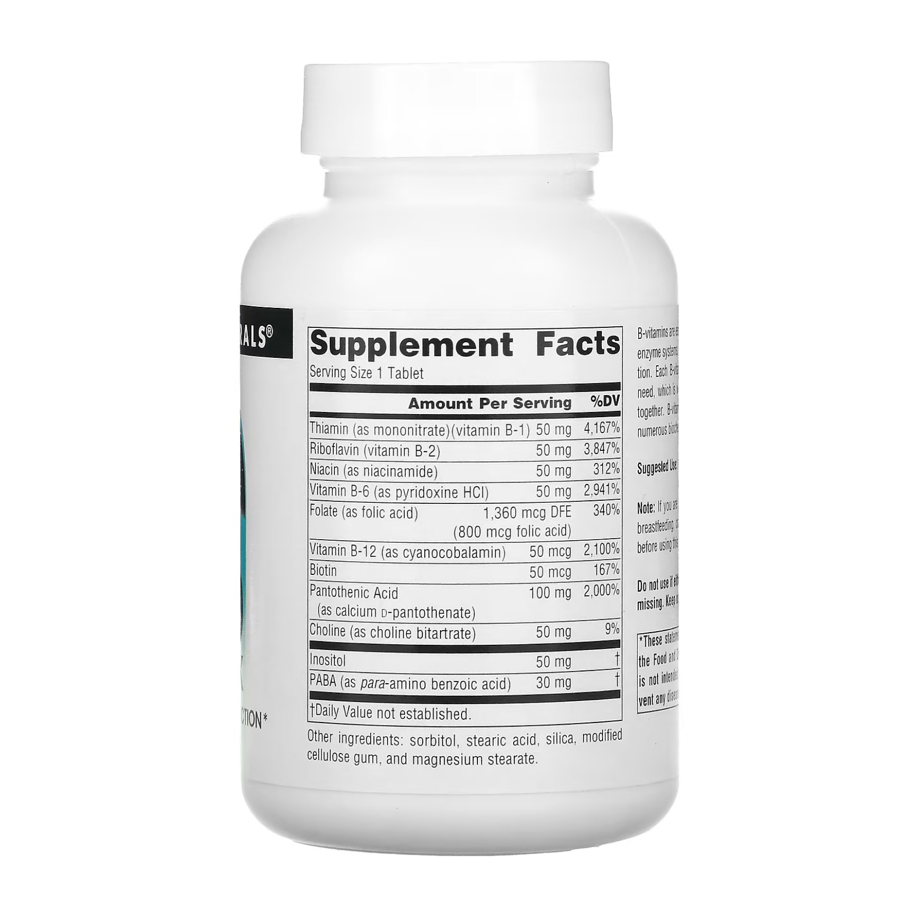 Таблетки Source Naturals Vitamin B-50 Complex 50mg - 100 tabs 2023-10-2682