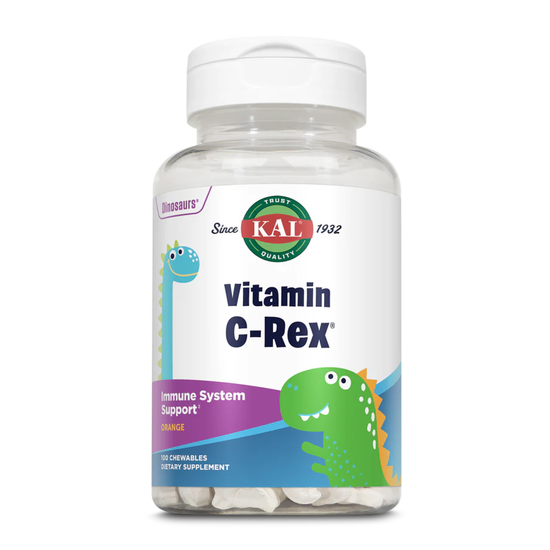 Таблетки KAL C-Rex 100mg - 100 chewable Orange 2023-10-2159