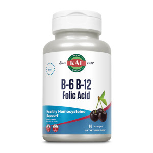 Таблетки KAL B-6 B-12 Folic Acid - 60 tabs Black Cherry 2023-10-3157