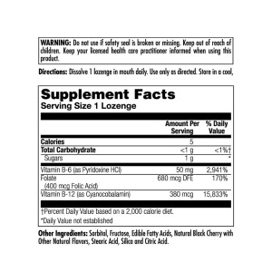 Таблетки KAL B-6 B-12 Folic Acid - 60 tabs Black Cherry 2023-10-3157